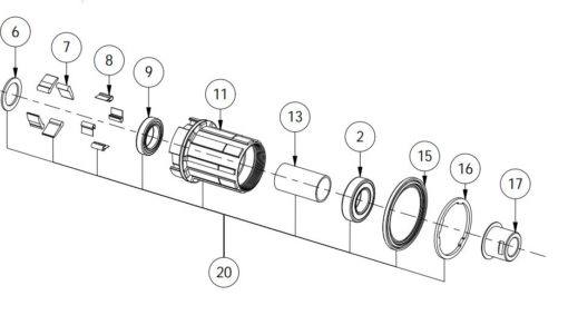 CZR SpeedTerra / ProTerra Shimano HG-11S RD Freehub Kit
