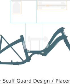 Sticker, NBD Scuff Guard, Rahmenschutzkl Oberrrohr, 317x93.5 mm