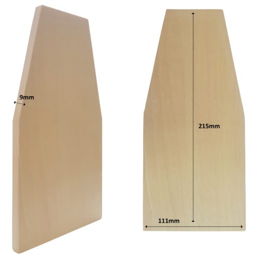 Pièce de réglage en bois
