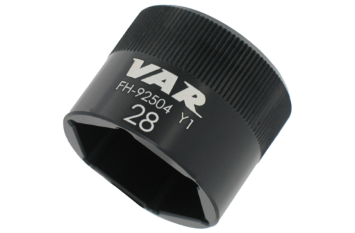 VAR Douille à face plate pour capuchon de fourche 28 mm noir FH-92504