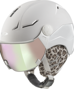 CP Ski Women COYA+ Helmet snowwhite soft touch/white shiny leo ears / Visor Nr. 59 M CP Ski Women COYA+ Helmet snowwhite soft touch/white shiny leo ears / Visor Nr. 59 M