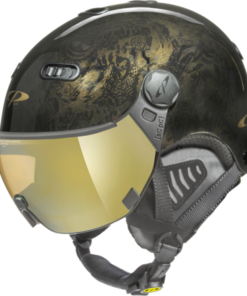 CP Ski CARACHILLO Vintage Helmet gold cubic black shiny / Visor Nr.30 L CP Ski CARACHILLO Vintage Helmet gold cubic black shiny / Visor Nr.30 L