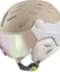 CP Ski Women CUMA Helmet sand soft touch/ white shiny / Visor Nr.50 L CP Ski Women CUMA Helmet sand soft touch/ white shiny / Visor Nr.50 L