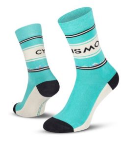 Le Patron Cyclismo Socks celeste 35-38