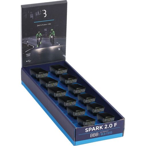 Frontlicht Spark 2.0 mit USB-C / Akku Box à 12 Stk., Schnellverschluss
