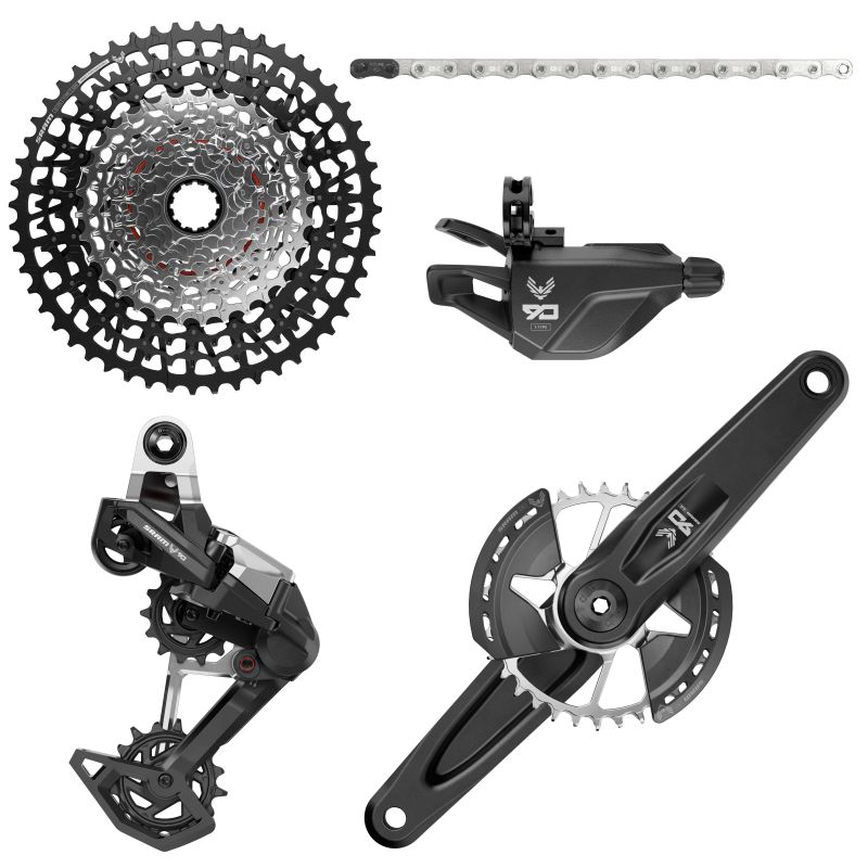 Eagle 90 T-Type Groupset 175 32Z RD, Trigger, Kette, Kassette
Groupset bestehend aus:
- Schaltwerk Eagle 90 T-Type
- Trigger Shifter
- Kurbel MTB Wide 175mm, 32Z
- Kette GX Eagle T-Type
- Kassette GX Eagle T-Type XS-1275 10-52Z Eagle 90 T-Type Groupset 175 32Z RD, Trigger, Kette, Kassette
Groupset bestehend aus:
- Schaltwerk Eagle 90 T-Type
- Trigger Shifter
- Kurbel MTB Wide 175mm, 32Z
- Kette GX Eagle T-Type
- Kassette GX Eagle T-Type XS-1275 10-52Z