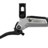 Brake Lever Assembly - Aluminium Lever Gloss Black Ano - Motive Silver A1+
 assembled, no hose, includes barb, olive, boot