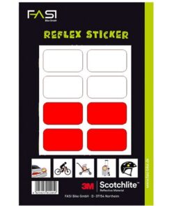 Fasi réflecteur rectangle 3M auto-collant blanc / rouge