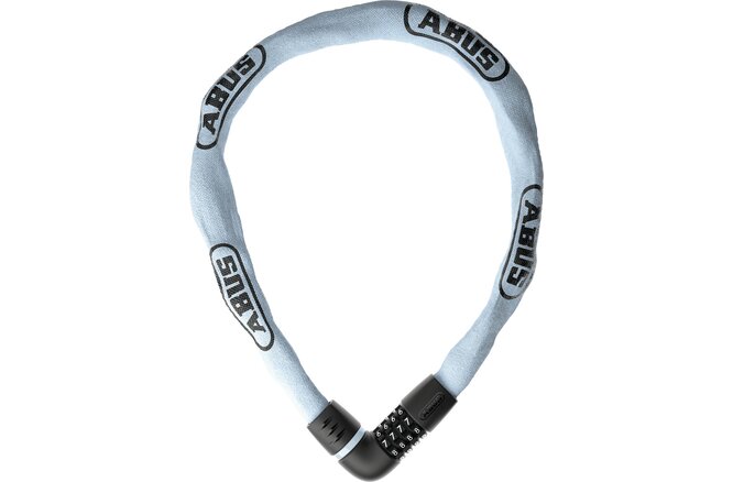 Abus Antivol à chaîne Tresor 6807C/110 Code sans support light blue Abus Antivol à chaîne Tresor 6807C/110 Code sans support light blue