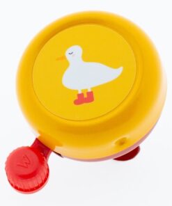 Widek Sonnette d'enfants Explorer Duck acier jaune laquée une pièce par carte