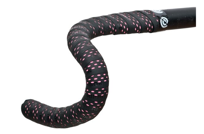 Bike Ribbon Guidoline Drops noir avec gouttes roses Bike Ribbon Guidoline Drops noir avec gouttes roses