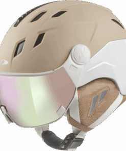 CP Ski Women CORAO+ Cashmere Helmet sand soft touch/white shiny / Visor Nr.59 M