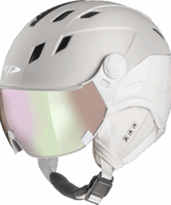 CP Ski Women CORAO+ Cashmere Helmet sand platino soft touch/bianco soft touch SOTT Visor Nr.59 L