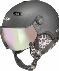 CP Ski Women CARACHILLO Helmet black sparkling soft touch/with leo ears / Visor Nr.20 L