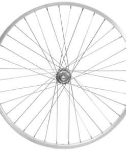 Roue arrière 24" 507x19 moyeu alu axe plein 135mm V-Brake libre MF/NT argent