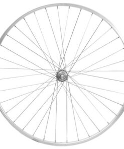 Roue arrière 26" 559x21 moyeu alu axe plein 135mm V-Brake libre MF/NT argent