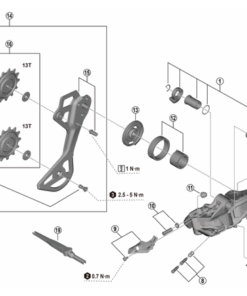 Shimano Axe plaquette RD-M9250 avec capuchon