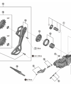 Shimano RD-M9250 capuchon de la patte extérieure