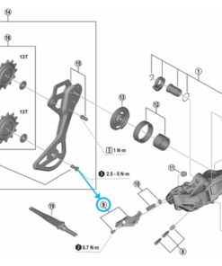 Shimano RD-M9250 couvercle de câble et vis de fixation