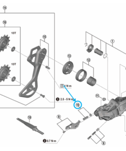 Shimano RD-M9250 vis et plaque de réglage en bout