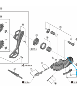 Shimano RD-M9260 pare-chocs du maillon extérieur vis de fixation de l'écrou