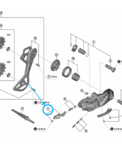 Shimano RD-M9260 couvercle de câble et vis de fixation