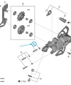 Shimano RD-U4010 Vis de réglage avec plaque M4 x 20.3