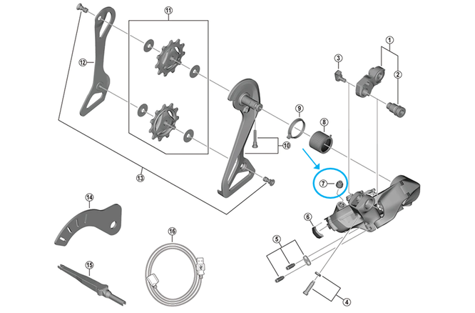Shimano Bouchon en caoutchouc RD-R9250/ RD-R8150 Shimano Bouchon en caoutchouc RD-R9250/ RD-R8150