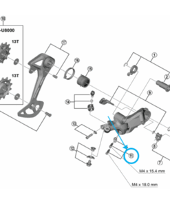 Shimano Vis d'arrêt RD-U8000 avec plaquette