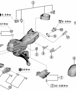Shimano Plaquette de type ST-RX610 avec vis de fixation droit