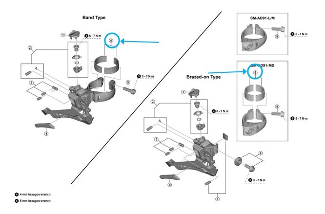 Shimano FD-R3000 Adaptateur derailleur avant 31.8 mm Shimano FD-R3000 Adaptateur derailleur avant 31.8 mm