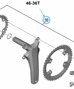 Shimano Boulon plateau set FC-08 M8x10.1 mm 4 pcs. pour 46x36T