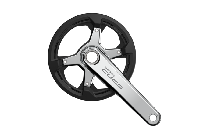 Shimano Pédalier CUES FC-U6030 170mm 40 dents avec protège-chaîne argent Shimano Pédalier CUES FC-U6030 170mm 40 dents avec protège-chaîne argent