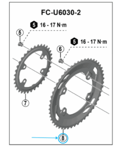 Shimano Plateau CUES FC-U6030 46 dents NW