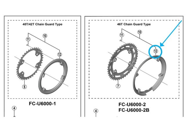 Shimano FC-U6000-2 protège-chaîne pour 46 dents Shimano FC-U6000-2 protège-chaîne pour 46 dents