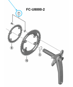 Shimano Boulon plateau FC-U8000 M8x8.5 mm 4 pieces
