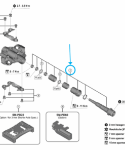 Shimano Axe PD-M9200 +3 mm gauche complet 9/16" X 20T.P.I.
