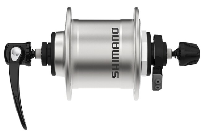Shimano Moyeu à dynamo DH-T4000 100 mm V-Brake 36-trous 6V/1.5W SR argent Shimano Moyeu à dynamo DH-T4000 100 mm V-Brake 36-trous 6V/1.5W SR argent