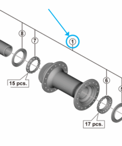 Shimano axe complet HB-MT400-B