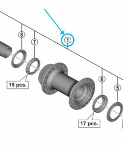 Shimano axe complète HB-MT400 100 mm