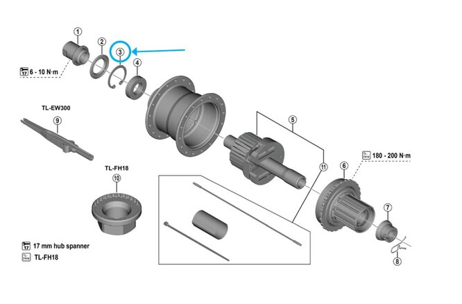 Shimano anneau d'arrêt FH-U6060 Shimano anneau d'arrêt FH-U6060