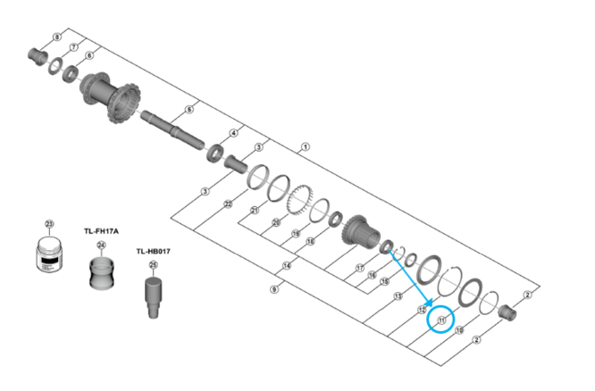 Shimano FH-M9210-B anneau anti-poussière extérieur Shimano FH-M9210-B anneau anti-poussière extérieur