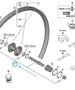 Shimano Axe complet WH-MT501-CL