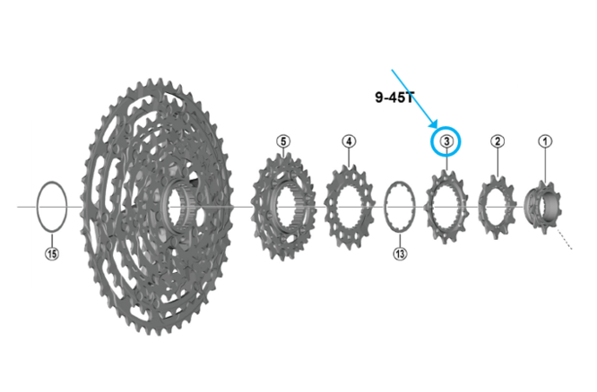 Shimano Pignon CS-M9200/8200 13 dents E Shimano Pignon CS-M9200/8200 13 dents E
