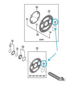Shimano Entretoise de pignon SM-CRM85