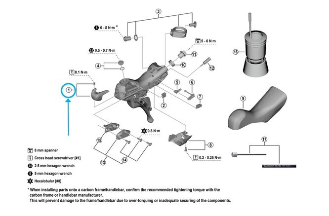 Shimano Plaquette de type ST-U6030 gauche avec vis Shimano Plaquette de type ST-U6030 gauche avec vis