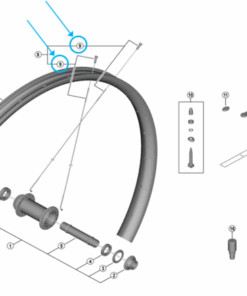 Shimano Rayon WH-M9220-TL-F15-B-29 299 mm avec tête de rayon