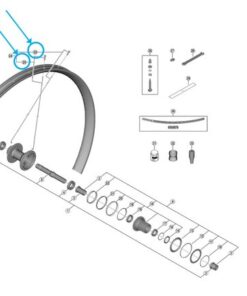 Shimano Rayon WH-M8200-TL-R12-B-275 278 mm arrière avec tête de rayon