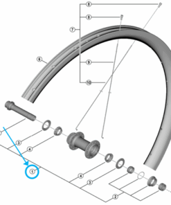 Shimano axe complet WH-RX880-TL-F12 avant