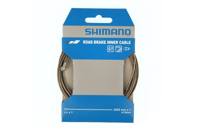 Shimano Câble de frein Route 1.6x2050mm inox Shimano Câble de frein Route 1.6x2050mm inox